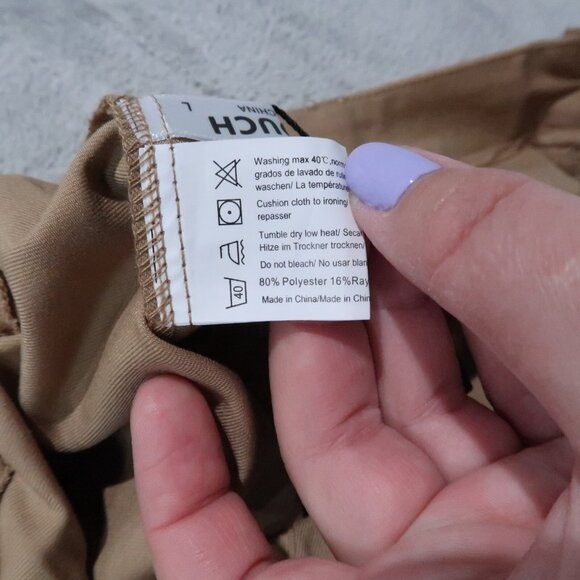 Shorts Womens L Brown Bermuda Pleated Trouser Tailored Modest Minimalist Office - Picture 12 of 16